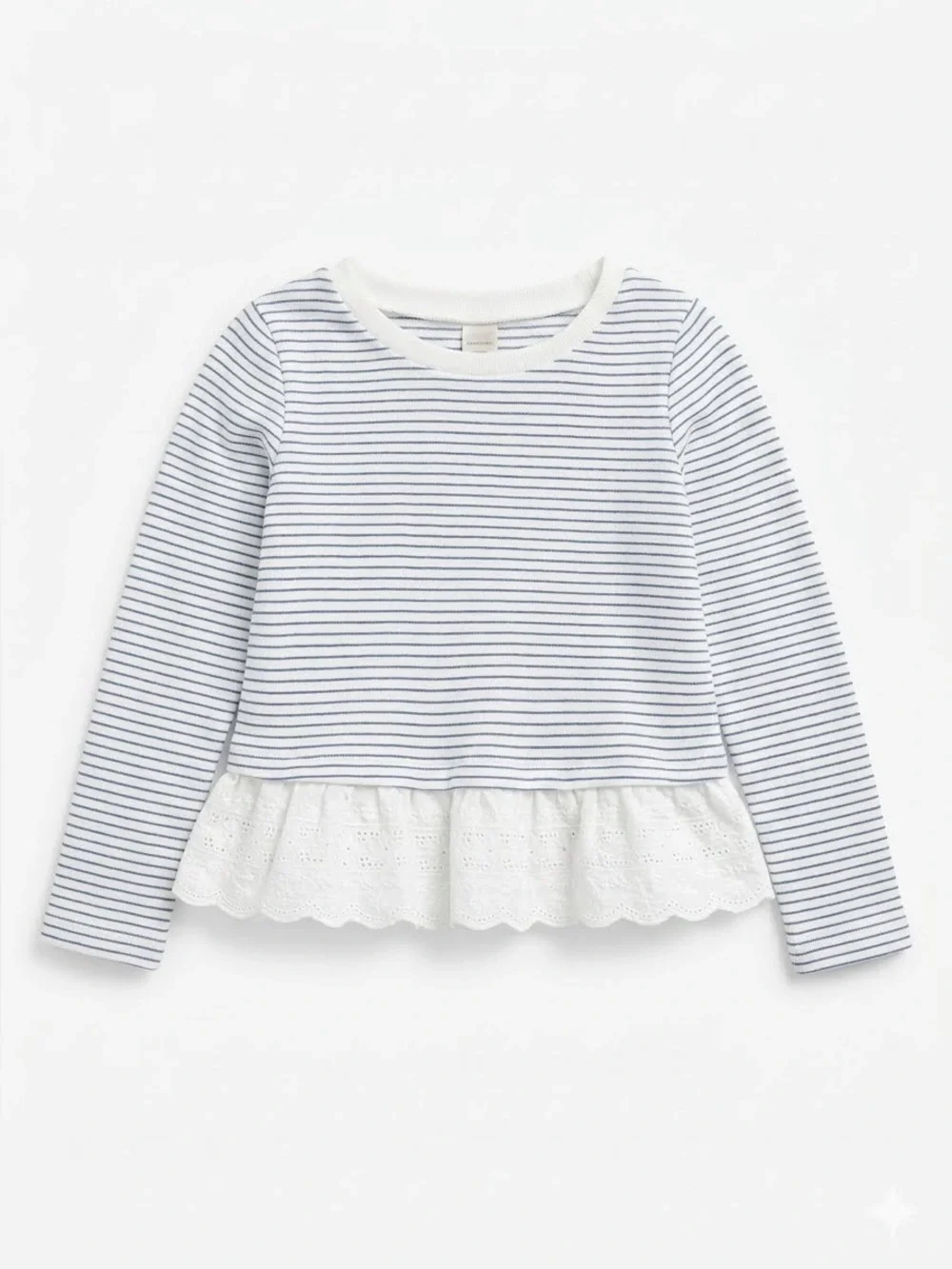 OshKosh B'gosh Toddler 5T Striped Dress/Top with Lace Ruffle Hem